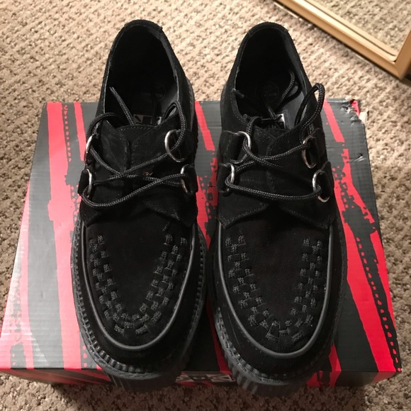 T.U.K Shoes - T.U.K. Black Suede Creepers